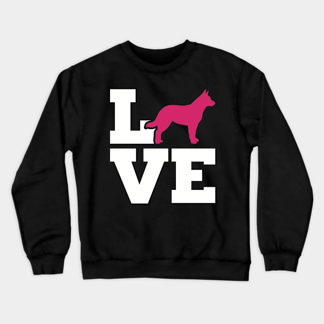 Australian Cattle Dog Love Crewneck Sweatshirt by Designzz